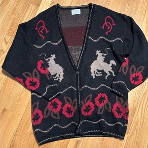 Vintage Pendleton Let ‘Er Buck 100% wool Sweater